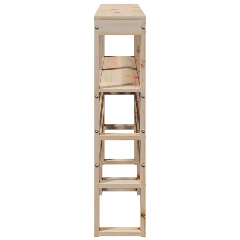 Casa si Gradina - Mobilier - Paturi si accesorii - Accesorii paturi - Tablie de pat cu rafturi, 150 cm, lemn masiv de pin, natural, mărime 156x19x82 cm - Infinity.ro