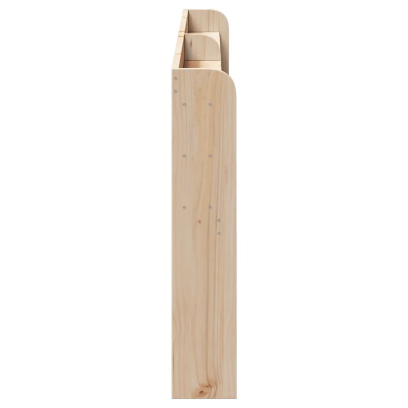 Casa si Gradina - Mobilier - Paturi si accesorii - Accesorii paturi - Tablie de pat cu rafturi, 200 cm, lemn masiv de pin, natural, mărime 210x16x82 cm - Infinity.ro