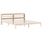 Casa si Gradina - Mobilier - Paturi si accesorii - Accesorii paturi - Tablie de pat cu rafturi, 200 cm, lemn masiv de pin, natural, mărime 210x16x82 cm - Infinity.ro