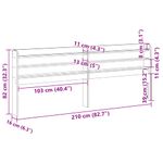 Casa si Gradina - Mobilier - Paturi si accesorii - Accesorii paturi - Tablie de pat cu rafturi, 200 cm, lemn masiv de pin, natural, mărime 210x16x82 cm - Infinity.ro