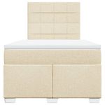 Casa si Gradina - Mobilier - Paturi si accesorii - Paturi - Pat continental cu saltea, crem, 120x190 cm, textil - Infinity.ro