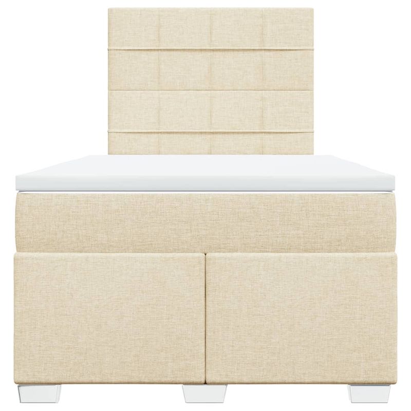 Casa si Gradina - Mobilier - Paturi si accesorii - Paturi - Pat continental cu saltea, crem, 120x190 cm, textil - Infinity.ro