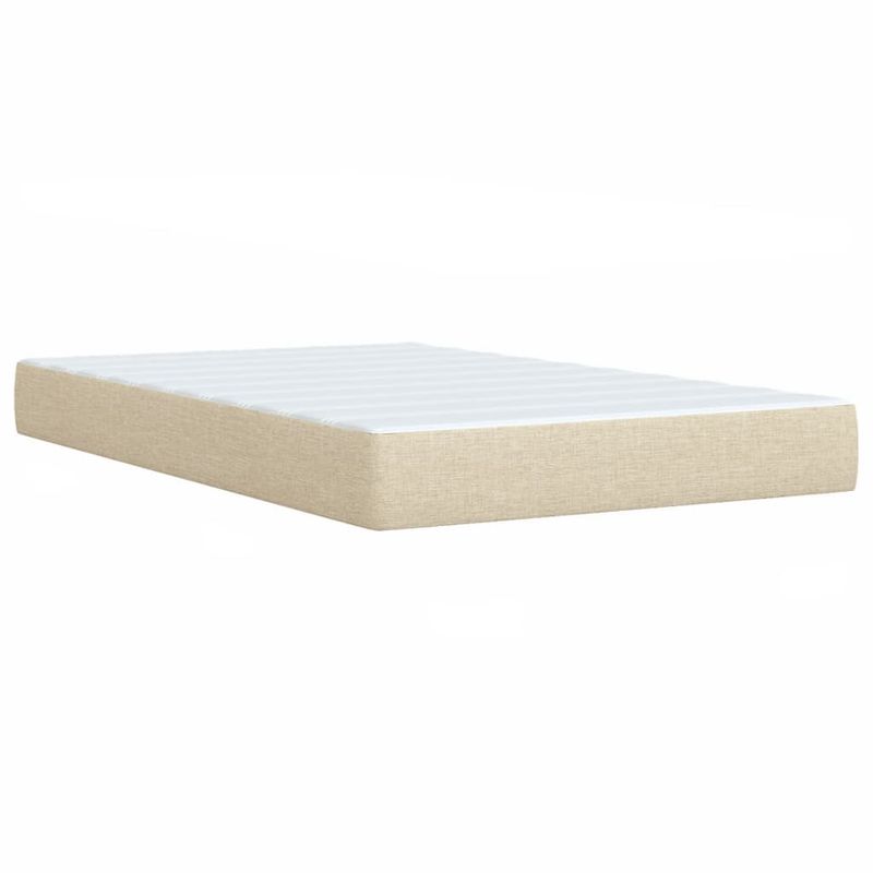 Casa si Gradina - Mobilier - Paturi si accesorii - Paturi - Pat continental cu saltea, crem, 120x190 cm, textil - Infinity.ro