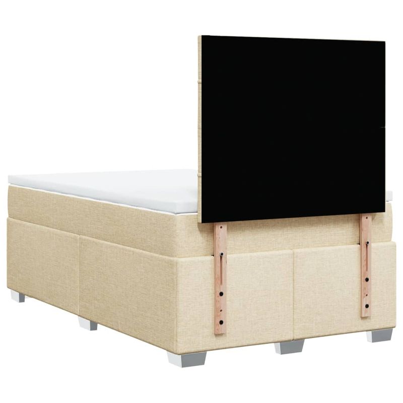 Casa si Gradina - Mobilier - Paturi si accesorii - Paturi - Pat continental cu saltea, crem, 120x190 cm, textil - Infinity.ro