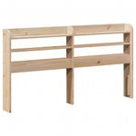 Casa si Gradina - Mobilier - Paturi si accesorii - Accesorii paturi - Tablie de pat cu rafturi, 140 cm, lemn masiv de pin, natural, mărime 150x16x82 cm - Infinity.ro