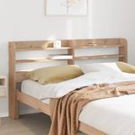 Casa si Gradina - Mobilier - Paturi si accesorii - Accesorii paturi - Tablie de pat cu rafturi, 140 cm, lemn masiv de pin, natural, mărime 150x16x82 cm - Infinity.ro