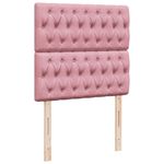 Casa si Gradina - Mobilier - Paturi si accesorii - Paturi - Pat box spring cu saltea, roz, 80x200 cm, catifea - Infinity.ro