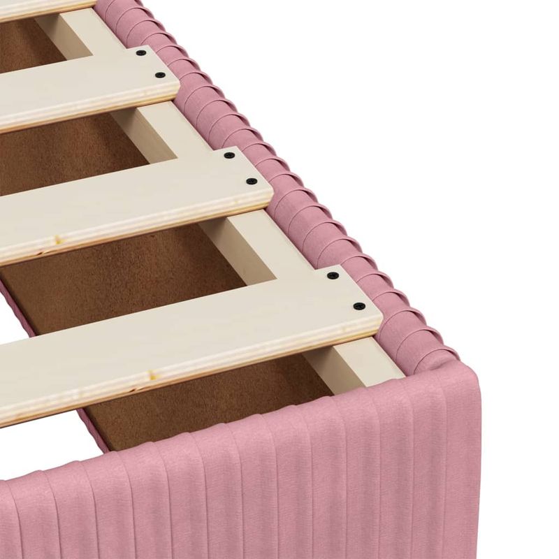 Casa si Gradina - Mobilier - Paturi si accesorii - Paturi - Pat box spring cu saltea, roz, 80x200 cm, catifea - Infinity.ro
