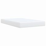 Casa si Gradina - Mobilier - Paturi si accesorii - Paturi - Pat box spring cu saltea, alb, 120x200 cm, piele ecologica - Infinity.ro