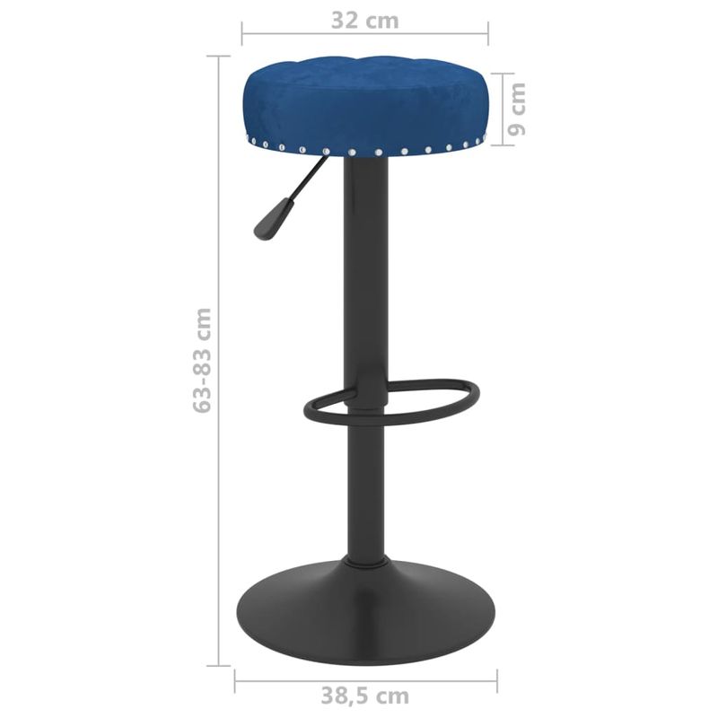 Casa si Gradina - Mobilier - Scaune si fotolii - Scaune - Scaune de bar, 2 buc., albastru, catifea - Infinity.ro