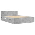 Casa si Gradina - Mobilier - Paturi si accesorii - Paturi - Cadru de pat cu tablie gri beton 120x190 cm lemn prelucrat - Infinity.ro