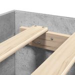 Casa si Gradina - Mobilier - Paturi si accesorii - Paturi - Cadru de pat cu tablie gri beton 120x190 cm lemn prelucrat - Infinity.ro