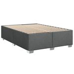 Casa si Gradina - Mobilier - Paturi si accesorii - Paturi - Pat box spring cu saltea, gri inchis, 140x190 cm, textil - Infinity.ro