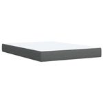 Casa si Gradina - Mobilier - Paturi si accesorii - Paturi - Pat box spring cu saltea, gri inchis, 140x190 cm, textil - Infinity.ro