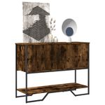 Casa si Gradina - Mobilier - Comode si corpuri - Console - Masuta consola, stejar fumuriu, 100x35x74,5 cm, lemn prelucrat - Infinity.ro