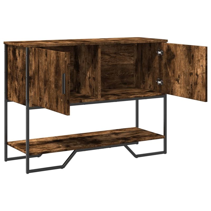 Casa si Gradina - Mobilier - Comode si corpuri - Console - Masuta consola, stejar fumuriu, 100x35x74,5 cm, lemn prelucrat - Infinity.ro