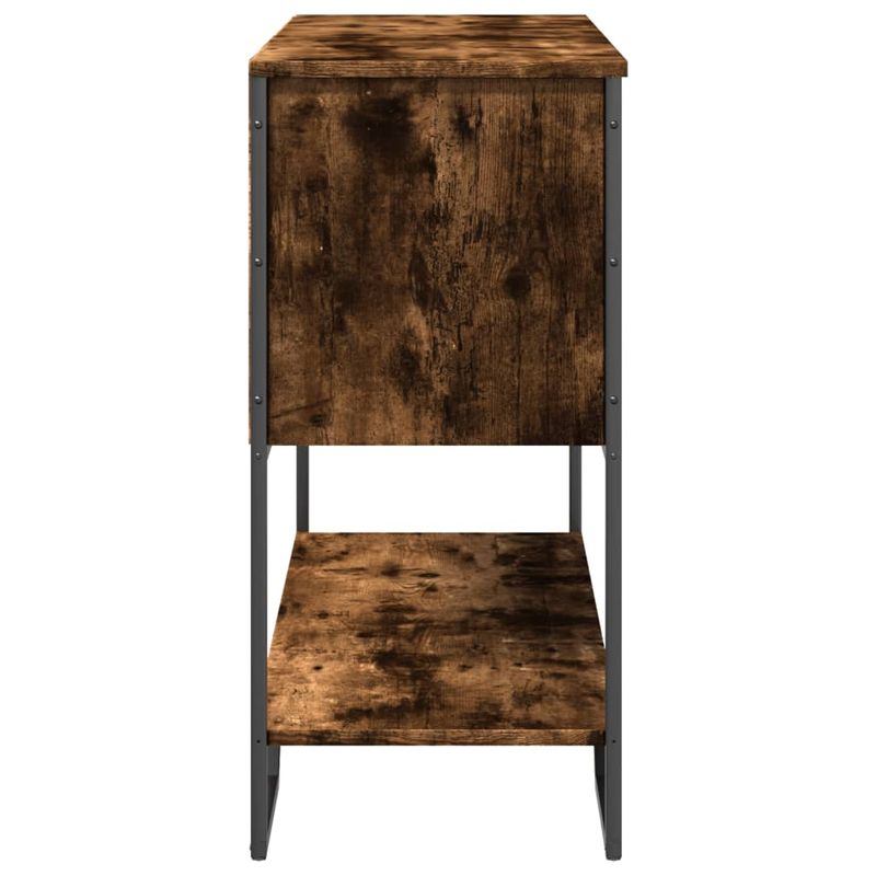 Casa si Gradina - Mobilier - Comode si corpuri - Console - Masuta consola, stejar fumuriu, 100x35x74,5 cm, lemn prelucrat - Infinity.ro