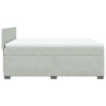 Casa si Gradina - Mobilier - Paturi si accesorii - Paturi - Pat box spring cu saltea, gri deschis, 160x200 cm, catifea - Infinity.ro