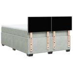 Casa si Gradina - Mobilier - Paturi si accesorii - Paturi - Pat box spring cu saltea, gri deschis, 160x200 cm, catifea - Infinity.ro