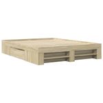 Casa si Gradina - Mobilier - Paturi si accesorii - Paturi - Cadru de pat, stejar sonoma, 160x200 cm, lemn prelucrat - Infinity.ro