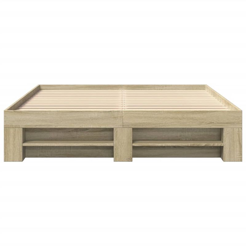 Casa si Gradina - Mobilier - Paturi si accesorii - Paturi - Cadru de pat, stejar sonoma, 160x200 cm, lemn prelucrat - Infinity.ro