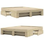 Casa si Gradina - Mobilier - Paturi si accesorii - Paturi - Cadru de pat, stejar sonoma, 160x200 cm, lemn prelucrat - Infinity.ro