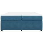 Casa si Gradina - Mobilier - Paturi si accesorii - Paturi - Pat box spring cu saltea, albastru inchis, 200x200 cm, catifea - Infinity.ro