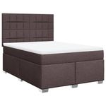 Casa si Gradina - Mobilier - Paturi si accesorii - Paturi - Pat continental cu saltea, maro inchis, 140x200 cm, textil - Infinity.ro