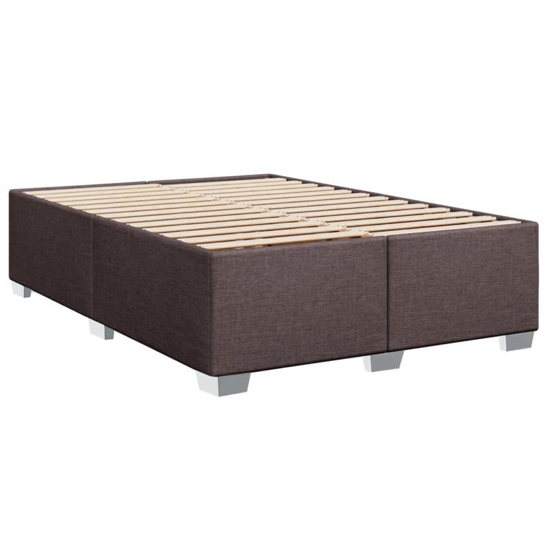 Casa si Gradina - Mobilier - Paturi si accesorii - Paturi - Pat continental cu saltea, maro inchis, 140x200 cm, textil - Infinity.ro