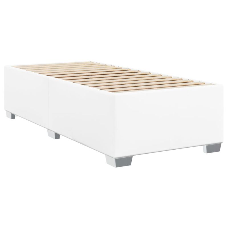 Casa si Gradina - Mobilier - Paturi si accesorii - Paturi - Cadru de pat, alb, 100x200 cm, piele ecologica - Infinity.ro