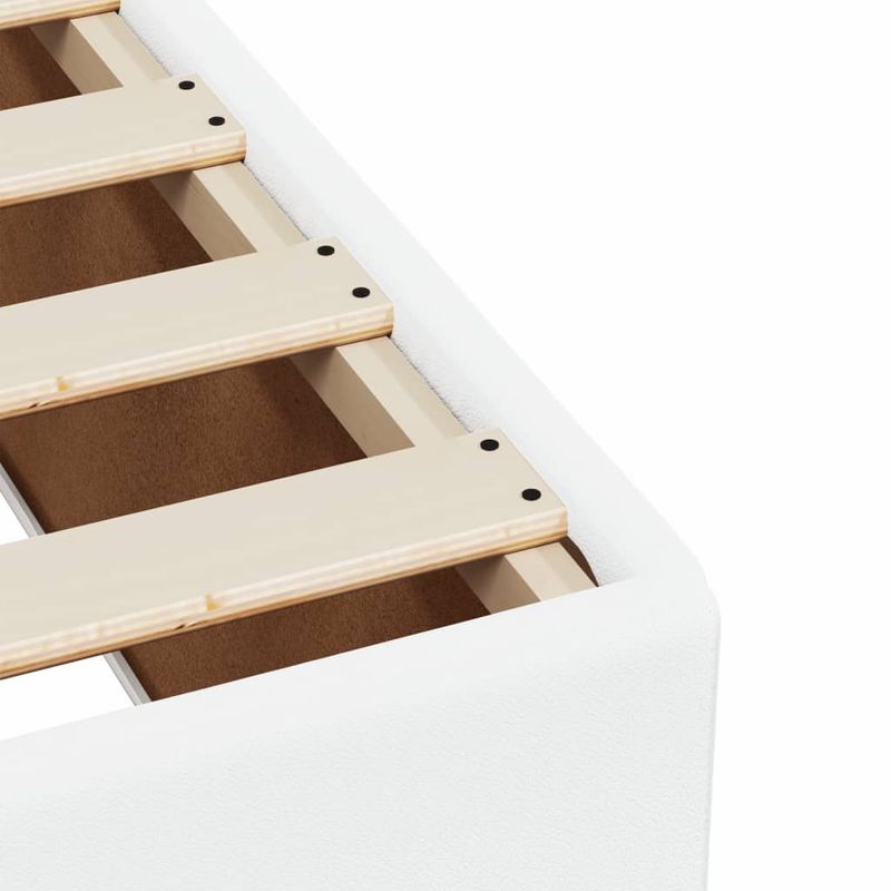 Casa si Gradina - Mobilier - Paturi si accesorii - Paturi - Cadru de pat, alb, 100x200 cm, piele ecologica - Infinity.ro