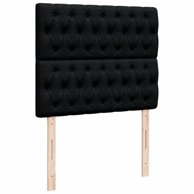 Casa si Gradina - Mobilier - Paturi si accesorii - Paturi - Pat box spring cu saltea, negru, 120x200 cm, textil - Infinity.ro