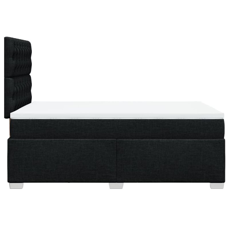 Casa si Gradina - Mobilier - Paturi si accesorii - Paturi - Pat box spring cu saltea, negru, 120x200 cm, textil - Infinity.ro