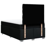 Casa si Gradina - Mobilier - Paturi si accesorii - Paturi - Pat box spring cu saltea, negru, 120x200 cm, textil - Infinity.ro