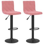 Casa si Gradina - Mobilier - Scaune si fotolii - Scaune - Scaune de bar, 2 buc., roz, catifea - Infinity.ro