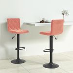 Casa si Gradina - Mobilier - Scaune si fotolii - Scaune - Scaune de bar, 2 buc., roz, catifea - Infinity.ro