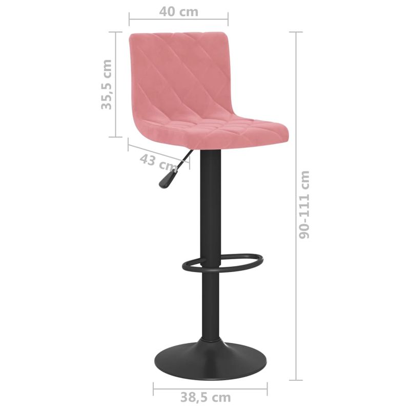 Casa si Gradina - Mobilier - Scaune si fotolii - Scaune - Scaune de bar, 2 buc., roz, catifea - Infinity.ro