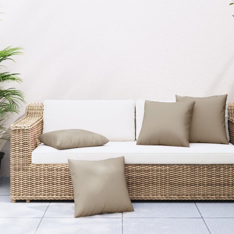 Casa si Gradina - Textile si covoare - Perne si pilote - Perne decorative - Perne de canapea, 4 buc., taupe, 50x50 cm, textil - Infinity.ro