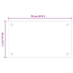 Casa si Gradina - Sanitare - Chiuveta bucatarie si accesorii - Accesorii chiuvete - Panou antistropi bucatarie 2 buc. negru 70x50cm sticla securiz. - Infinity.ro