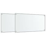 Casa si Gradina - Sanitare - Chiuveta bucatarie si accesorii - Accesorii chiuvete - Panou antistropi bucatarie 2 buc. transparent 80x60 cm sticla - Infinity.ro