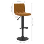 Casa si Gradina - Mobilier - Scaune si fotolii - Scaune - Scaune de bar, 2 buc., maro, catifea - Infinity.ro