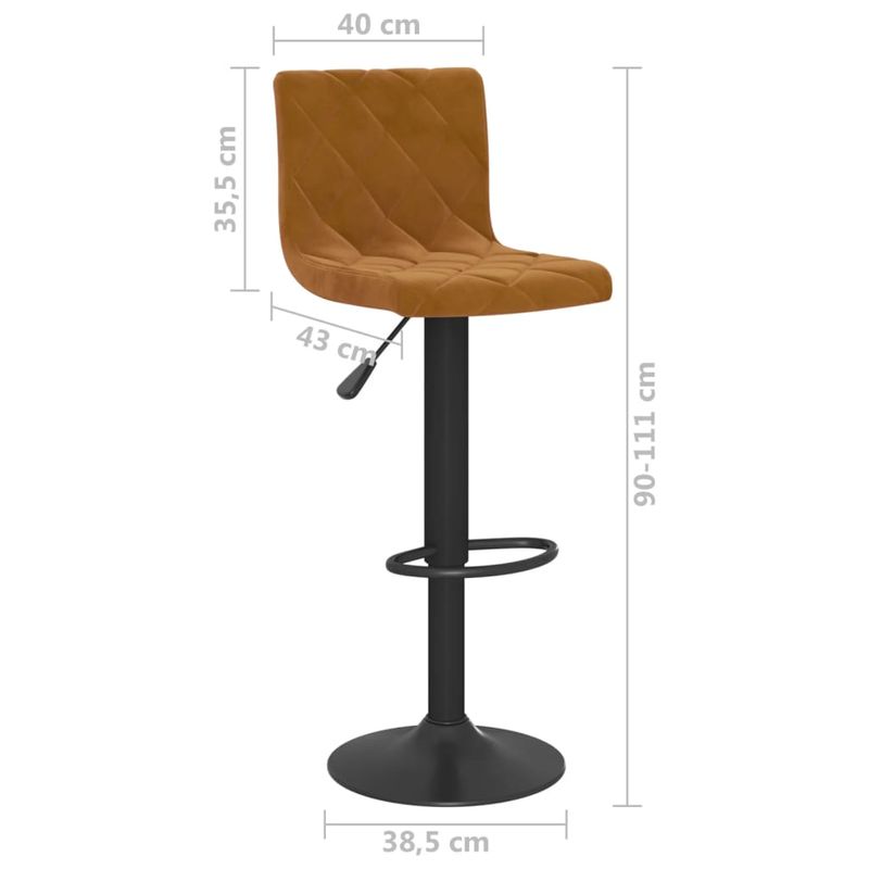 Casa si Gradina - Mobilier - Scaune si fotolii - Scaune - Scaune de bar, 2 buc., maro, catifea - Infinity.ro