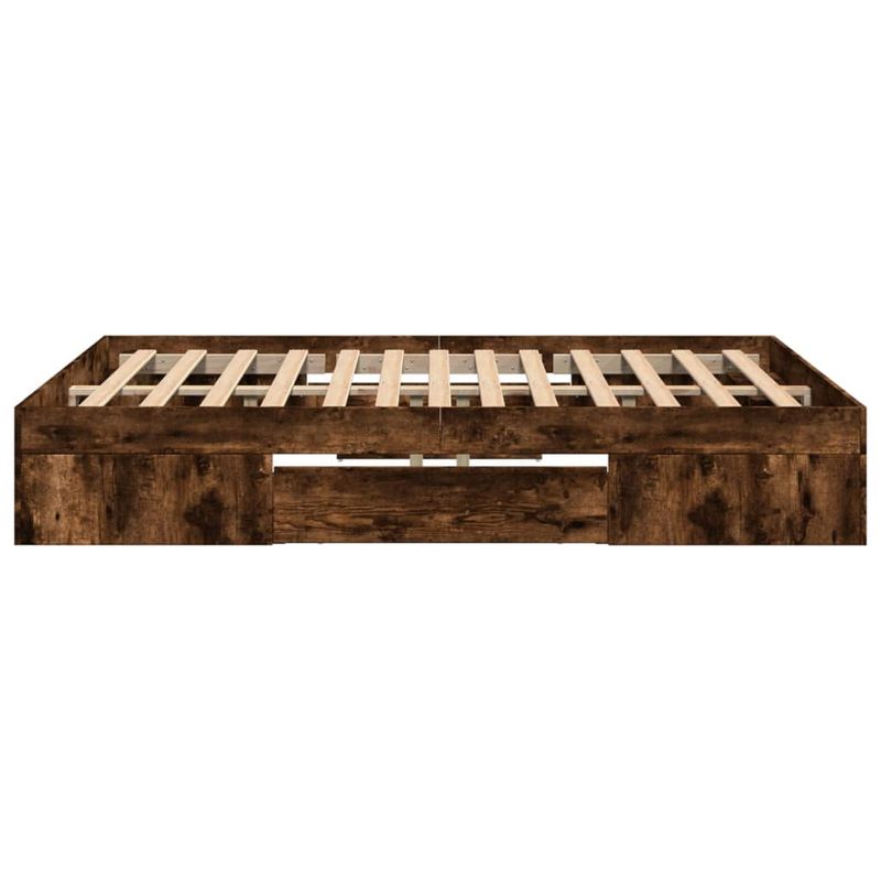 Casa si Gradina - Mobilier - Paturi si accesorii - Paturi - Cadru de pat, stejar afumat, 140x190 cm, lemn prelucrat - Infinity.ro