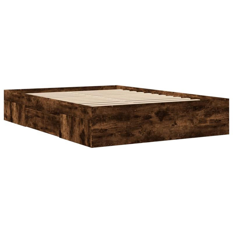 Casa si Gradina - Mobilier - Paturi si accesorii - Paturi - Cadru de pat, stejar afumat, 140x190 cm, lemn prelucrat - Infinity.ro