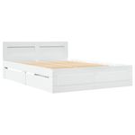 Casa si Gradina - Mobilier - Paturi si accesorii - Paturi - Cadru de pat cu tablie, alb, 140x200 cm, lemn prelucrat - Infinity.ro