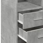 Casa si Gradina - Mobilier - Comode si corpuri - Comode - Dulap de depozitare, gri beton, 70x42,5x225 cm, lemn prelucrat - Infinity.ro