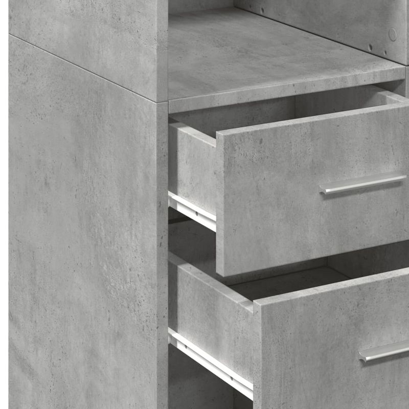 Casa si Gradina - Mobilier - Comode si corpuri - Comode - Dulap de depozitare, gri beton, 70x42,5x225 cm, lemn prelucrat - Infinity.ro