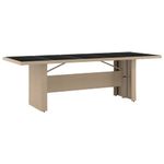 Casa si Gradina - Gradina si terasa - Mobilier exterior - Seturi mobila gradina - Set bistro de gradina, 9 piese, cu perne, bej, poliratan - Infinity.ro