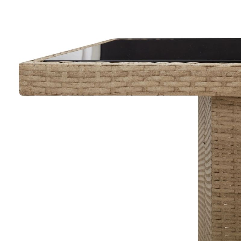 Casa si Gradina - Gradina si terasa - Mobilier exterior - Seturi mobila gradina - Set bistro de gradina, 9 piese, cu perne, bej, poliratan - Infinity.ro