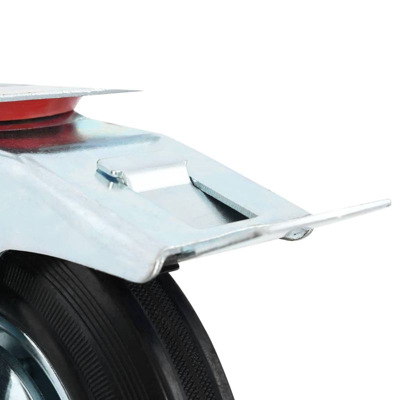 Casa si Gradina - Constructii - Depozitare, transport si protectie - Accesorii echipamente pentru transport si ridicat - Roti pivotante cu frane duble, 4 buc., 200 mm - Infinity.ro